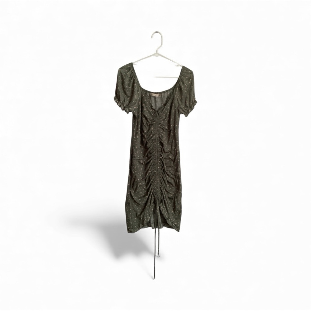 Liberty Love Olive Green Floral Mini Dress